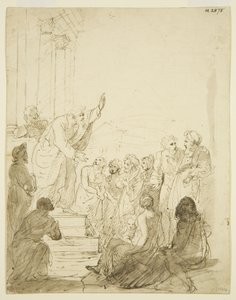 Originalskizze für das Altarbild in St. Pauls