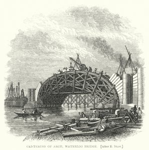 Zentrierung des Bogens, Waterloo-Brücke von Edward Blore