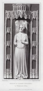 Abbild von Königin Philippa, in der Westminster Abbey (Gravur) von Edward Blore