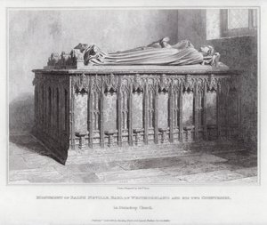 Denkmal von Ralph Neville, Earl of Westmoreland und seinen zwei Gräfinnen, in der Kirche von Staindrop von Edward Blore