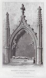 Denkmal von Sir James Douglass in der Kirche von Douglass (Gravur) von Edward Blore