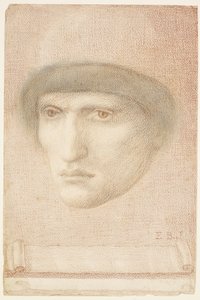 Männliches Porträt - möglicherweise Dante oder Studie für die St. Georg-Serie von Edward Burne Jones