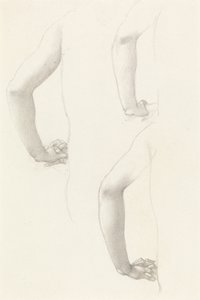 Studien eines Arms und von Händen von Edward Burne-Jones