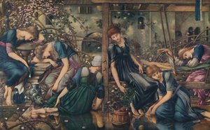 Die Dornröschen, Der Gartenhof, ca. 1890, 1922 von Edward Burne Jones