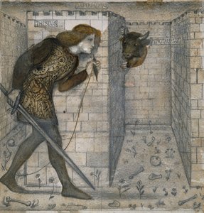 Fliesendesign - Theseus und der Minotaurus im Labyrinth von Edward Burne-Jones