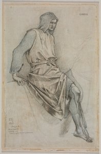 Studie für das Scheitern von Gawain aus den Heiligen Gral Wandteppichen von Edward Burne Jones