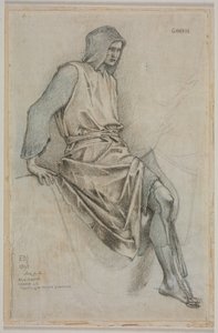 Studie für das Scheitern von Gawain aus den Heiligen Gral Wandteppichen, 1893 von Edward Burne Jones