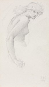 Studie einer weiblichen Figur, 1885 von Edward Burne Jones