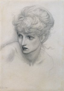 Studie eines Mädchens (siehe auch 198345) von Edward Burne Jones
