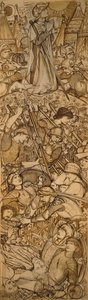 Die Schlacht von Beth-Horon - Josua befiehlt der Sonne und dem Mond stillzustehen von Edward Burne Jones