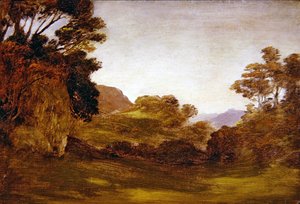 Ein Weg durch eine bewaldete Landschaft von Edward Calvert