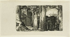 Die Dame und die Türme von Edward Calvert