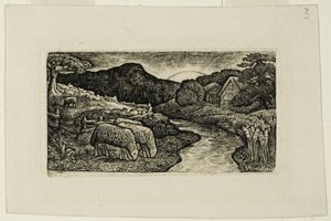 Die Schafe dieser Weide von Edward Calvert