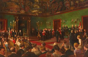 Pilgerfahrt, 26. März 1926, Mitglied des Royal Victorian Order of St John Investitur in Malta von Edward Caruana Dingli