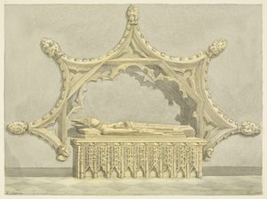 Grab von Abt Knowles in der Kathedrale von Bristol von Edward Cashin