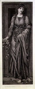 Flora, graviert von Eugene Gaujean (1850-1900) veröffentlicht von Thomas Agnew & Sons von Edward Coley (after) Burne Jones
