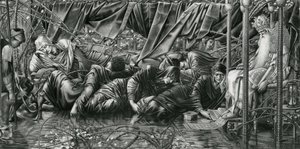Der Ratssaal, aus der Briar Rose Serie von Edward Coley (after) Burne Jones