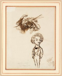Karikatur von Algernon Charles Swinburne von Edward Coley Burne Jones