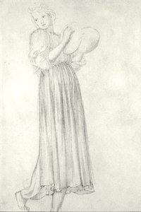 Mädchen mit Zimbeln von Edward Coley Burne Jones