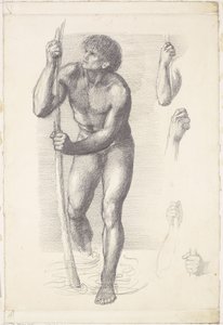 Männlicher Akt - Studie für St. Christophorus