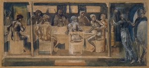 Suche nach dem Heiligen Gral - Studie für die Berufung von Edward Coley Burne Jones