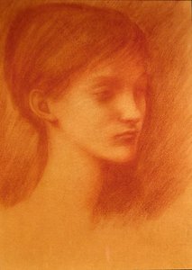 Rothaariges Mädchen / Porträt eines Mädchens von Edward Coley Burne Jones