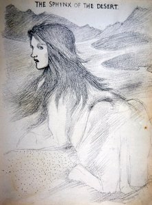 Sphinx der Wüste von Edward Coley Burne Jones