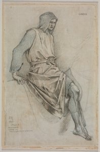Studie zum Scheitern von Gawain aus den Heiligen Gral Tapisserien von Edward Coley Burne Jones