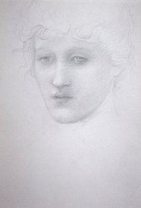 Studie eines Mädchens - Bessie Keane, ca. 1896 von Edward Coley Burne Jones