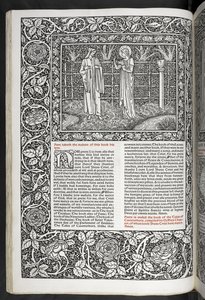Die Werke von Geoffrey Chaucer, neu gedruckt mit Bildern von Sir Edward Burne-Jones von Edward Coley Burne Jones