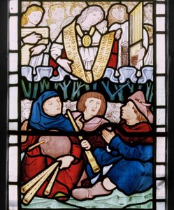 Verkündigung an die Hirten, Ostfenster Predella, 1864 von Edward Burne Jones