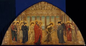 Cupid und Psyche - Palace Green Murals - Psyche betritt die Tore des Olymp von Edward Burne Jones