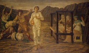 Cupid und Psyche - Palace Green Wandgemälde - Psyche von Venus die Aufgabe gestellt von Edward Burne Jones