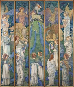 Paradies, mit der Anbetung des Heiligen Lammes, ca. 1875-80 von Edward Burne Jones