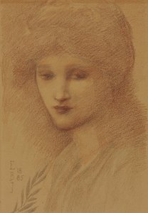 Porträt von Laura Lyttelton, geborene Tennant, mit gesenktem Blick, 1885