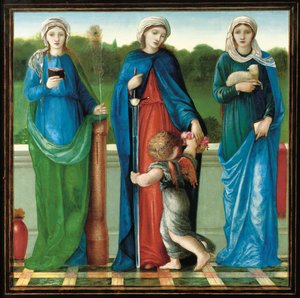 St. Barbara, St. Dorothea und St. Agnes von Edward Burne Jones