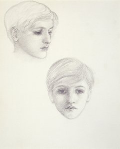 Studien des Sohnes des Künstlers, Philip, als kleiner Junge von Edward Burne Jones