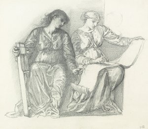 Studie für "Musik", c.1865 von Edward Burne Jones