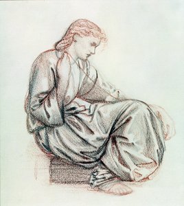 Studie für Die Schicksalsgöttinnen von Edward Burne Jones