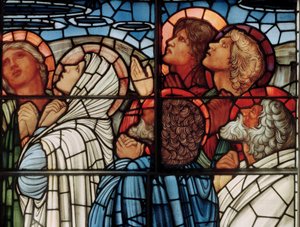 Die Himmelfahrt Fenster (Detail) von Edward Burne Jones