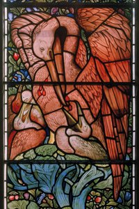 Der Pelikan in ihrer Frömmigkeit, Ostfenster, 1880 von Edward Burne Jones