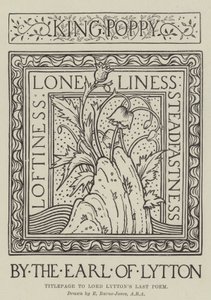 Titelseite zu Lord Lyttons letztem Gedicht von Edward Burne Jones