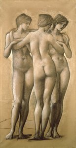 Venus Concordia - Studie der drei Grazien von Edward Burne Jones