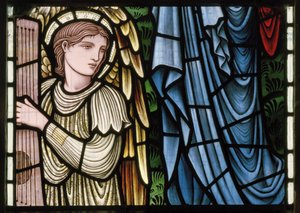Engel des Paradieses, Engel Musiker (Detail, 1902-1914) von Edward Coley and Dearle Burne Jones
