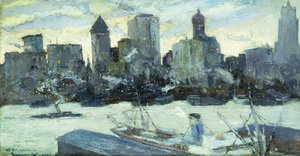 New Yorker Hafen im Winter
