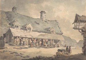 Marktplatz von Corwen, Nordwales von Edward Dayes
