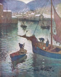 Der Hafen, Polperrow, aus Hutchinsons Beautiful Britain, veröffentlicht von Hutchinson & Co, ca. 1920 von Edward Ertz