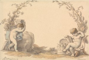 Allegorie des Zeichnens von Edward Francis Burney