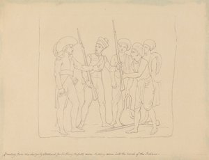 Waffen in die Hände der Indianer legen von Edward Francis Burney