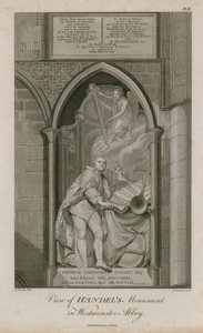 Ansicht des Händel-Denkmals in der Westminster Abbey von Edward Francis Burney